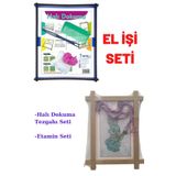 DSH Doğal Seramik Hamuru 2li Elişi Etkinlik Faaliyet Seti, Halı Dokuma Tezgahı, Etamin Kaneviçe Seti