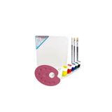 DSH Doğal Seramik Hamuru 35x50 Cm Resim Tuvali Boyama Başlangıç Seti - Akrilik Boya Fırça Palet Tuval Set Tv.s NoColor-c3f009ca