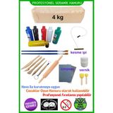 DSH Doğal Seramik Hamuru 4 kg Seramik Hamuru Seti, Oyun Hamuru Seti, Kil Çamuru Ebeşuar, Havayla Kuruyan Kil Çamur Seramik