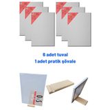 DSH Doğal Seramik Hamuru 6 Adet Tuval, Resim Tuvali Seti, Tual Ve Şövale, Ressam Tuval Şövalye Seti