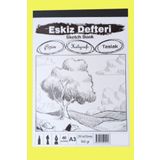DSH Doğal Seramik Hamuru A3 Eskiz Defteri (KARAKALEM DEFTERİ, KALİGRAFİ) beyaz
