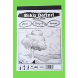 DSH Doğal Seramik Hamuru A4 Eskiz Defteri (KARAKALEM DEFTERİ,KALİGRAFİ) beyaz