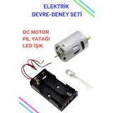 DSH Doğal Seramik Hamuru Basit Elektrik Devre Deney Etkinlik Seti, Dc Motor, Led lamba ışık, pil yatağı,