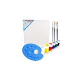 DSH Doğal Seramik Hamuru Resim Tuvalli Boyama Başlangıç Seti 25x35 Cm Tv.s