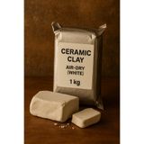 DSH Doğal Seramik Hamuru Seramik Hamuru - 1000 gr (1 KG) Beyaz Doğal Kil Çamuru (DOĞAL OYUN ÇAMURU)