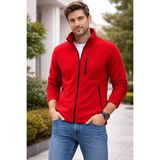 Dsnm Bizim Terzi Dsnm Polar 3 Cepli Fermuarlı Slim Fit Antipilling Tüylenme Yapmaz Hava Geçirmez Soft Shell Polar - XS - Kırmızı