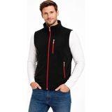 Dsnm Bizim Terzi Dsnm Siyah Kırmızı Fermuarlı Polar Yelek 3 Cepli Tam Fermuarlı Slim Fit Anti.pilling.tüylenme Yapmaz.hava Geçirmez.soft. Shell Polar Yelek - XS