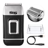 DSP® Kel kafa tıraş makinesi erkekler için kel tıraş makinesi erkekler için su geçirmez tıraş bıçağı tıraş elektrikli akülü şarj edilebilir siyah