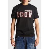 Dsquared2 Baskılı% 100 Pamuk Regular Fit Bisiklet Yaka T Shirt Erkek T SHİRT S79GC0084 S23009 900