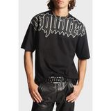 Dsquared2 Baskılı Pamuk Regular Fit Bisiklet Yaka T Shirt Erkek T Shirt S74GD1264 S23009 900 - Siyah - XS