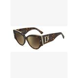 Dsquared2 D2 0032/S Leopar Cat Eye Kemik Kadın Güneş Gözlüğü