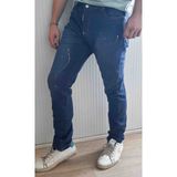 Dsquared2 Denim Pamuklu Yırtık Detaylı Normal Bel Fit Cool Jeans Erkek Kot Pantolon - 48 - Koyu Mavi