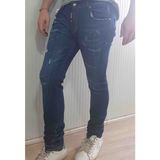 Dsquared2 Denim Pamuklu Yırtık Detaylı Normal Bel Fit Cool Jeans Erkek Kot Pantolon - 54 - Koyu Mavi