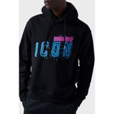 DSQUARED2 Erkek Kapüşonlu Regular Fit Sweatshirt,%100 Pamuk, Siyah, S Beden