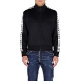 DSQUARED2 Erkek Regular Fit, Dik Yaka, Fermuarlı Sweatshirt, Siyah, 2XL