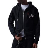 DSQUARED2 Erkek Siyah, Pamuklu, Kapüşonlu, Fermuarlı, Relaxed Fit Sweatshirt