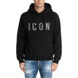 DSquared2 Erkek Sweatshirt Sonbahar / Kış S79GU0106S25516 900 Cool Fit Kapüşonlu Siyah, Siyah, M