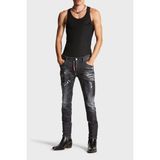 Dsquared2 Logolu Streç Pamuklu Slim Fit Jeans Erkek Kot Pantolon S74LB1451 S30357 900 - Siyah - 46