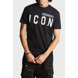 Dsquared2 Pamuklu Bisiklet Yaka Slim Fit T-Shirt Erkek T-Shirt S79GC0003 S23009 980 - Siyah