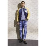 Dsquared2 Streç Pamuklu Regular Fit Kolej Yaka Bomber Ceket Erkek Ceket S74AM1451 S30664 470 - 50 - Lacivert