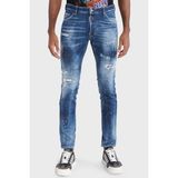 Dsquared2 Streç Pamuklu Skinny Fit Jeans Erkek Kot Pantolon S71LB1364 S30872 470 - 46 - Lacivert