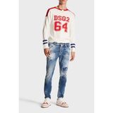 Dsquared2 Streç Pamuklu Skinny Fit Jeans Erkek Kot Pantolon S74LB1456 S30663 470 - 48 - Lacivert