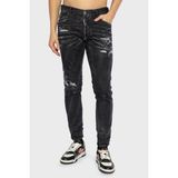 Dsquared2 Streç Pamuklu Skinny Fit Normal Bel Dar Paça Jeans Erkek Kot Pantolon S71lb1574 S30503 900 - Siyah