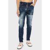Dsquared2 Streç Pamuklu Skinny Fit Normal Bel Dar Paça Jeans Erkek Kot Pantolon S71lb1580 S30664 470 - 48 - Lacivert