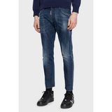 Dsquared2 Streç Pamuklu Skinny Fit Normal Bel Dar Paça Jeans Erkek Kot Pantolon S71LB1592 S30342 470 - Lacivert - 46