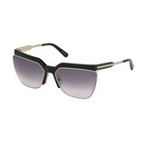 DSQUARED2 Unisex Yetişkin DQ0288 01B 63 Güneş Gözlüğü, Siyah (Nero Lucido/Fumo Grad)