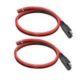dstfuy 10AWG SAE Konektörü, SAE Uzatma Kablosu, Güneş Paneli SAE Fişi Hassas Motosiklet Arabaları Traktör için 1FT 2Pin SAE Hızlı Konektör. (2 Paket 30 cm)