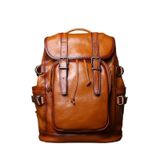 DSXLY Retro Deri Erkek Sırt Çantası Moda Seyahat Çantası Erkekler Için Inek Derisi Rahat Laptop Çantası