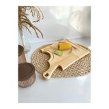 DSYapıAksesuar Balta Doğal Ahşap Sunum Tabağı Ahşap Sunumluk(BEYAZ ÇAM)(BOY:45cm EN:27cm)