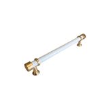 DSYapıAksesuar Detay Beyaz Altın Boru Dolap Kulpu Mobilya Kulpu 160mm(BEYAZ ALTIN 160mm)