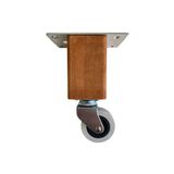 DSYapıAksesuar Kale Ahşap 15cm Tekerli Ayak Mobilya Masa ve Dolap Tekerli Ayağı Frensiz(15cm)(KAYIN/GÜRGEN) CEVİZ
