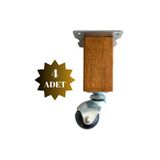 DSYapıAksesuar Kale Ahşap Top Tekerli Ayak Mobilya Masa Dolap Tekerli Ayağı FRENSIZ(12CM - 15CM)(KAYIN)(4 ADET)