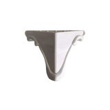 DSYapıAksesuar Lükens Şeritli 12cm Plastik Ayak Mobilya Masa ve Dolap Ayağı(BEYAZ 12cm)