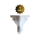 DSYapıAksesuar Sultan Lükens Desenli 14CM Beyaz Plastik Ayak Mobilya Masa ve Dolap AYAĞI(14CM)(BEYAZ)
