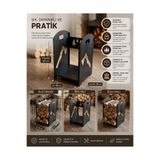 DT DEFNE TASARIM Metal Odunluk Şömine Yanı Dekoratif Odunluk Odun Rafı