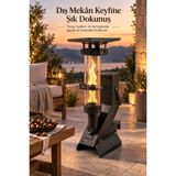 DT DEFNE TASARIM Portatif Mini Cam Pelet Soba Kamp,Balkon,Teras Tipi Yüksek Kalite Füze Pelet Soba