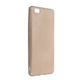 Dtech Huawei P8 Lite Uyumlu Kılıf Yumuşak Dokulu Silikon Gold