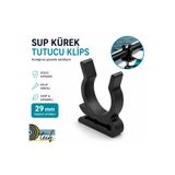 Dtech SUP Kürek Sabitleme Klipsi 29 mm Siyah | Paddle Holder | Kano & Paddle Board Aksesuarı