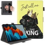 Dteck Galaxy Tab S8 Plus 2022/S7 FE 2021/S7 Plus 2020 12,4 inç Tablet Kılıf, PU Deri Folyo Stand Akıllı Kılıflar S Kalem Tutacağı Samsung Galaxy Tab S8+/S7 FE/S7+, Köpek Kral