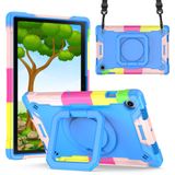 Dteck Samsung Galaxy Tab A8 Tablet (Model SM-X200) için Kılıf - [Omuz Askısıyla] Darbeye Dayanıklı Sağlam Destek Çubuklu Kılıf, Çocuklar için Koruyucu Taşınabilir Sap Kılıfı (01 Gökkuşağı Mavisi)