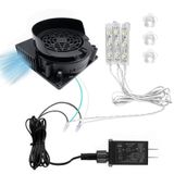 DTESL Yedek Fan Üfleyici, 12 V 1,2 A Mini Hava Üfleyici, 3 LED Işık İpli, İç ve Dış Mekan, 12 V 1,5 A Adaptör Cadılar Bayramı Noel Tatil Şişirilebilir Fan Üfleyici (Siyah-1 adet)