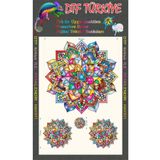 DTF BASKI Mandala Baskı-a4 Boyutunda Transfere Hazır Baskı-siyah Pamuklu Kumaşa Baskı