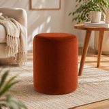 Dtm Home Silindir Puf | Modern Kumaş Puf Koltuk, Oturma Pufu, Dekoratif Salon ve Yatak Odası Pufu - Turuncu