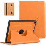 DTTO iPad 9./8./7. Nesil 10,2 inç 2021/2020/2019 için Döner Kılıf, Kalem Tutuculu 360 Derece Dönen Birinci Sınıf Deri Folyo Stand Kılıfı - Otomatik Uyanma/Uyku ve El Kayışı, Turuncu