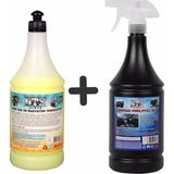 Dtx Kimya Ağır Yağ Sökücü Radyatör Temizleme 1 Litre & Torpido Parlatıcı Süt 500 ml