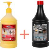 Dtx Kimya Granüllü El Temizleme ve Dezenfekte Kremi 1 kg & Epoxi Yer Temizleme Sıvısı 1 lt